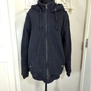 Hurley Men's Black Hooded Jacket Size L